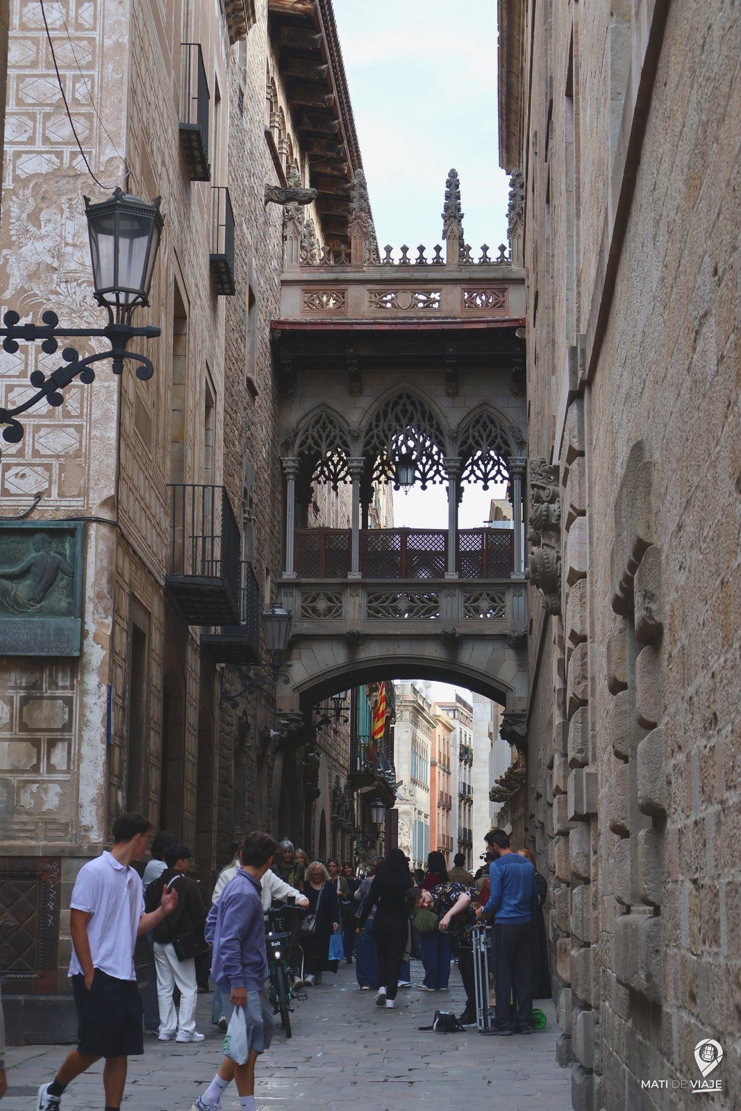 Pont del Bisbe en el Barrio Gótico de Barcelona