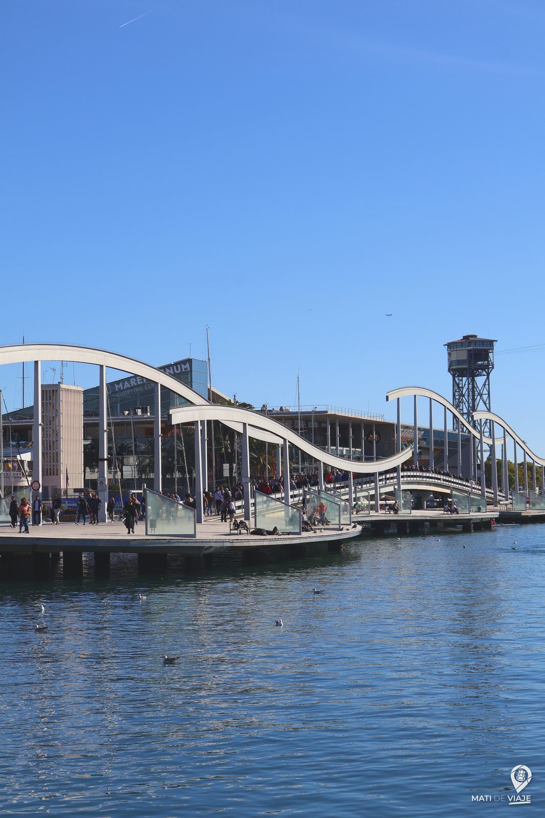 Pasarela Rambla de Mar en el Port Vell de Barcelona